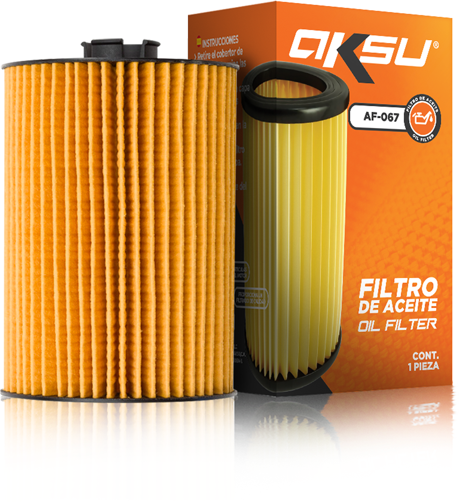 Filtro de aceite de cartucho AKSU AF-067